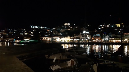 Ohrid Promenade bei Nacht